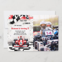 Invitación Coche de Carreras, Dos Fotos Rápidas