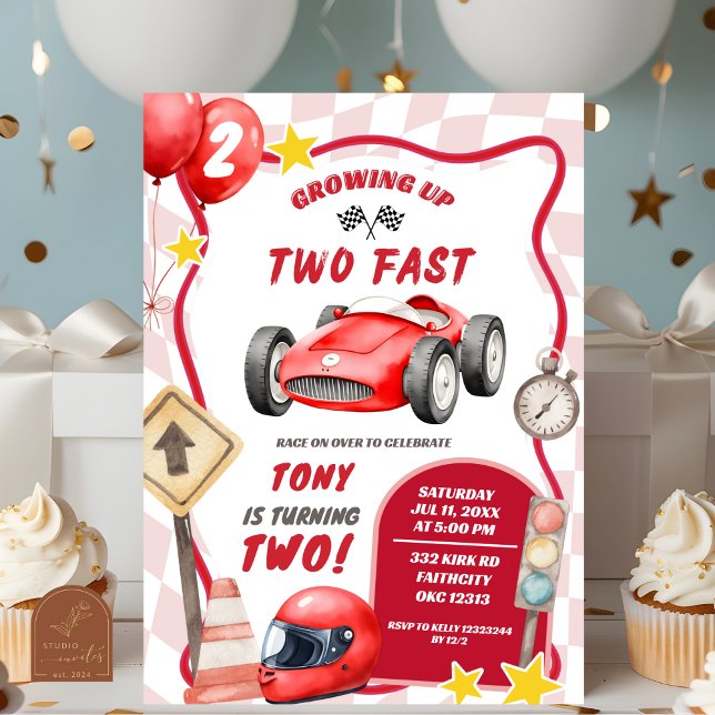 Invitación Coche de Carreras Dos Veloz Cumpleaños 2 (Subido por el creador)