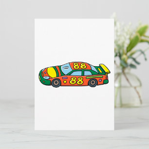 Invitación Coche de Carreras Número 88