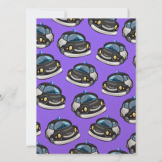 Invitación Coche de policía vintage