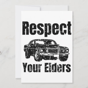 Invitación Coche divertido: clásico vintage respeta a tus may