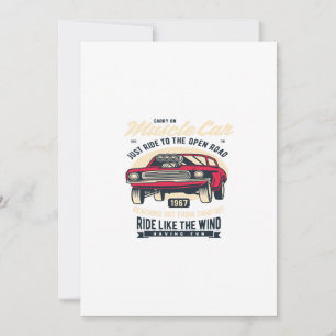 Invitación Coche muscular