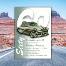 Coche Verde Clásico Cumple 60 Años
