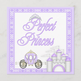 Invitación Coche y castillo perfectos de princesa Baby Shower