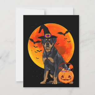 Invitación cochecito de halloween para perros