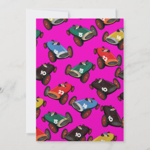 Invitación Coches de Carreras de época