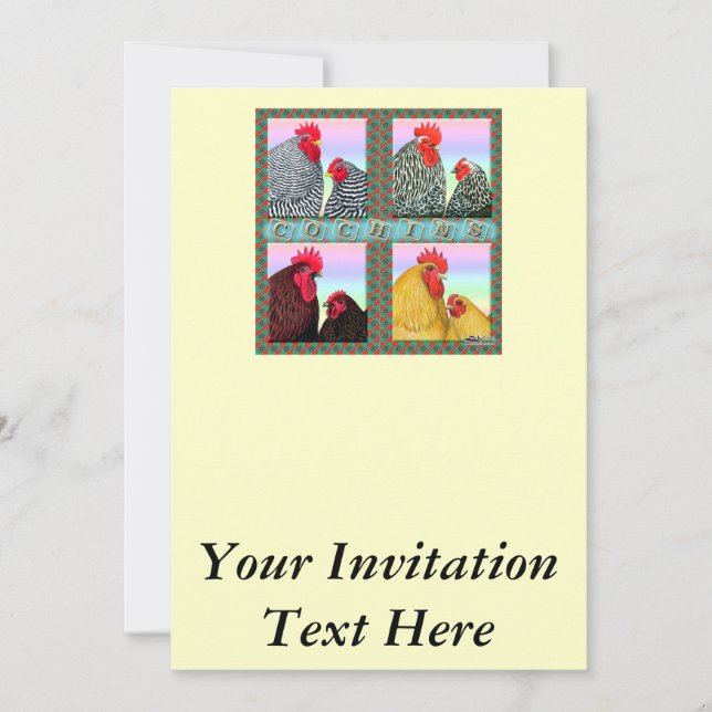 Invitación Cochins Cuatro colores (Anverso)