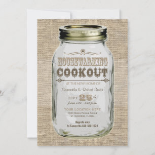 Invitación Cocina Calentadora De Casa Mason Jar
