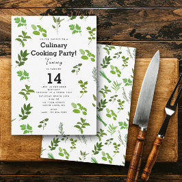 Invitación Cocina Culinaria Jardín Herbs Fiesta de cumpleaños