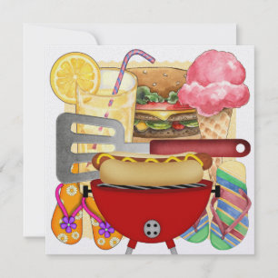 Invitación Cocina de barbacoa - 4 de julio