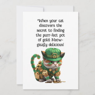 Invitación Cocina de gato de leprechaun