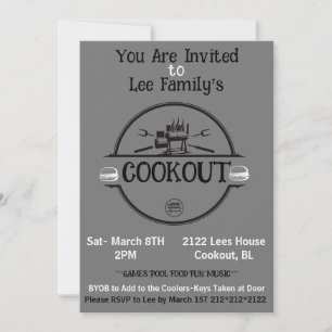 Invitación Cocina de la familia divertida y los amigos