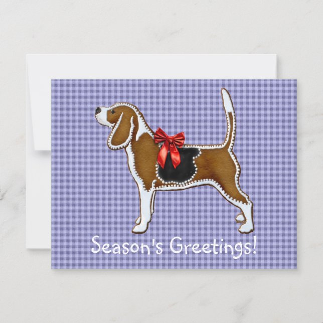 Invitación Cocina de los Navidades de Ginger Bread Beagle (Anverso)