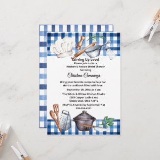 Invitación Cocina de un Pincel de Amor: Desayuno para Novia