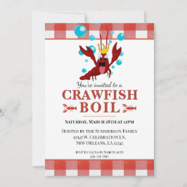 Invitación Cocina de verano de la familia Crawfish Boil Seafo