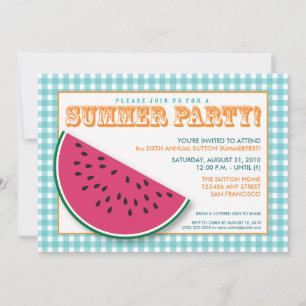 Invitación Cocina de verano de la sandía/Invitación a barbaco