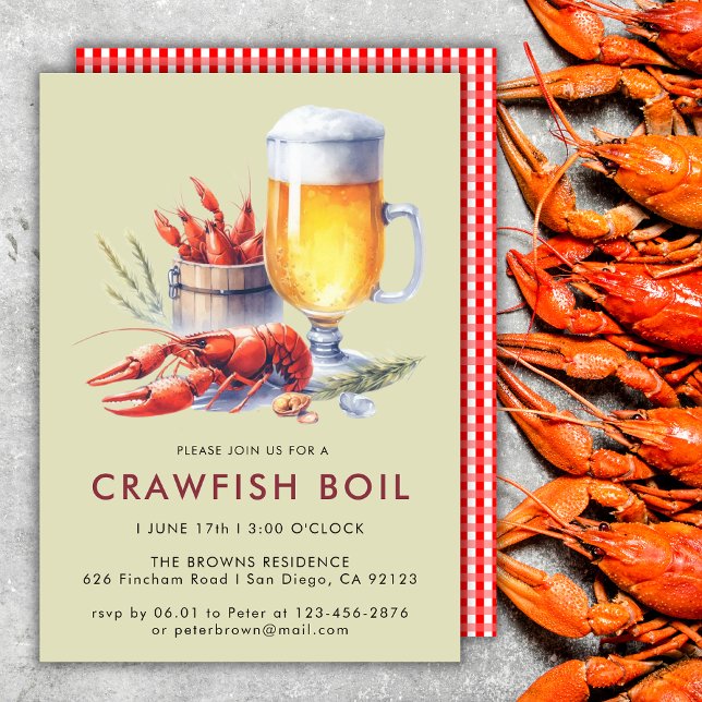 Invitación Cocina familiar de Fiesta de langosta de bajo nive (Subido por el creador)