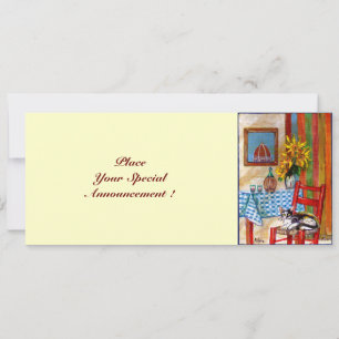 Invitación COCINA ITALIANA EN FLORENCIA, Rojo Azul