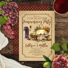 Invitación Cocina italiana en la cocina caliente