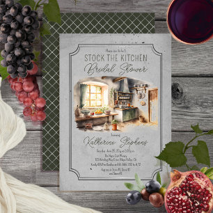 Invitación Cocina italiana en la cocina ducha de novias