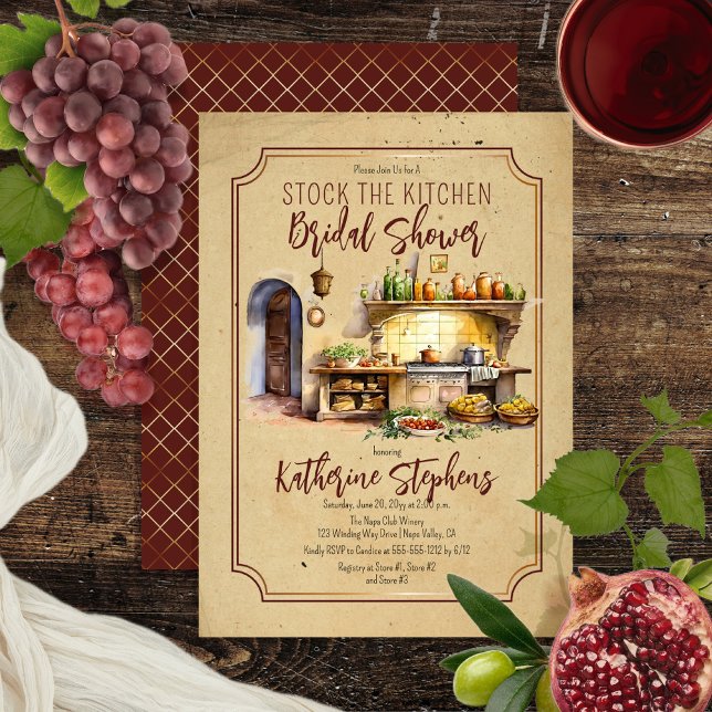 Invitación Cocina italiana en la cocina ducha de novias (Subido por el creador)