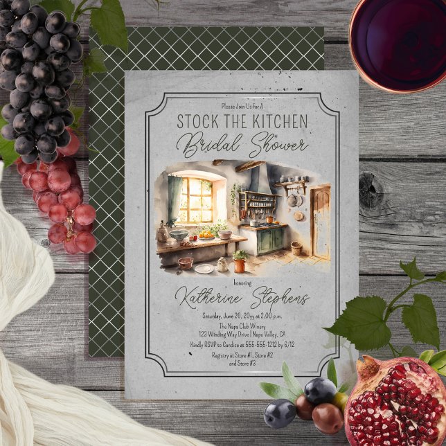 Invitación Cocina italiana en la cocina ducha de novias (Subido por el creador)