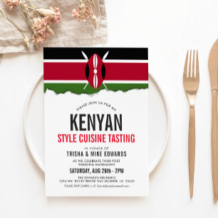 Invitación Cocina temática keniana Marca de fiesta Invitar