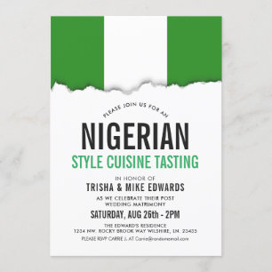 Invitación Cocina temática nigeriana Marca de Fiesta Invitar
