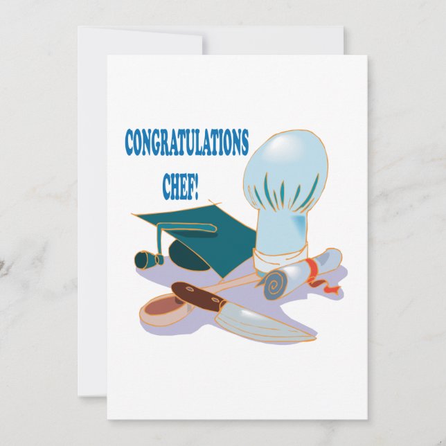 Invitación Cocinero de la enhorabuena (Anverso)