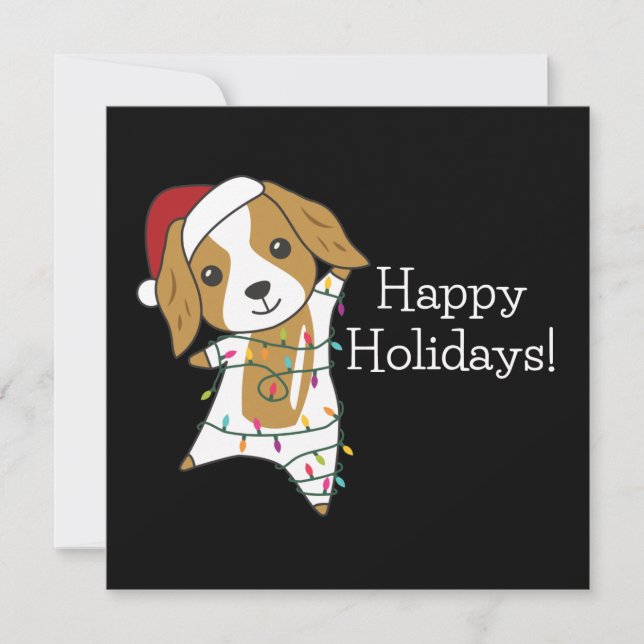 Invitación Cocker Spaniel Navidad Perro Animales de Invierno  (Anverso)