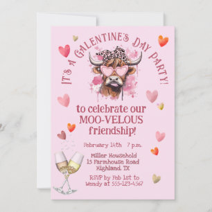 Invitación Cocktail acuático festivo Día de Galentine