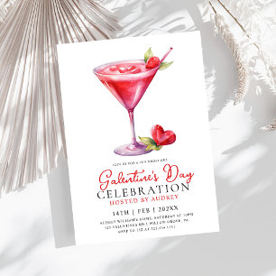 Invitación Cocktail acuático moderno Galentine's Day Fiesta