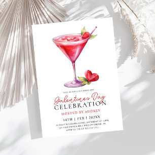 Invitación Cocktail acuático moderno Galentine's Day Fiesta
