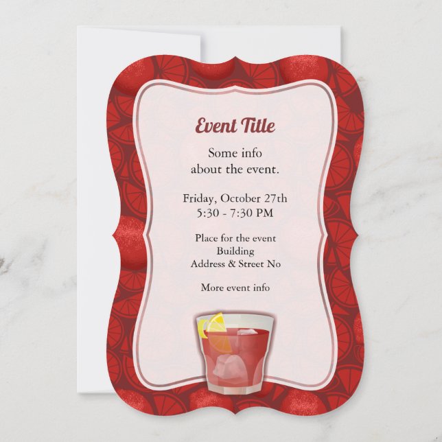 Invitación Cocktail Americano (Reverso)