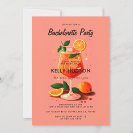 Invitación Cocktail Aperol Spritz Bachelorette