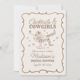 Invitación Cocktail Beige y Ducha Nashville Bridal