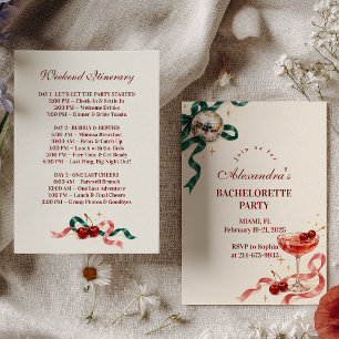 Invitación Cocktail de Cereza Última Discoteca Despedida de S