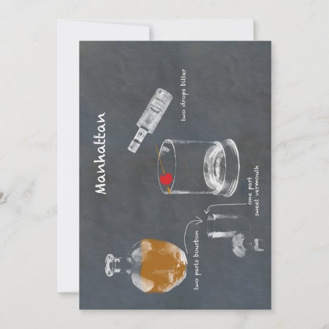 Invitación Cocktail de Manhattan (Anverso)
