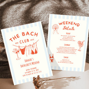 Invitación Cocktail Naranja de mano caprichoso Bachelorette