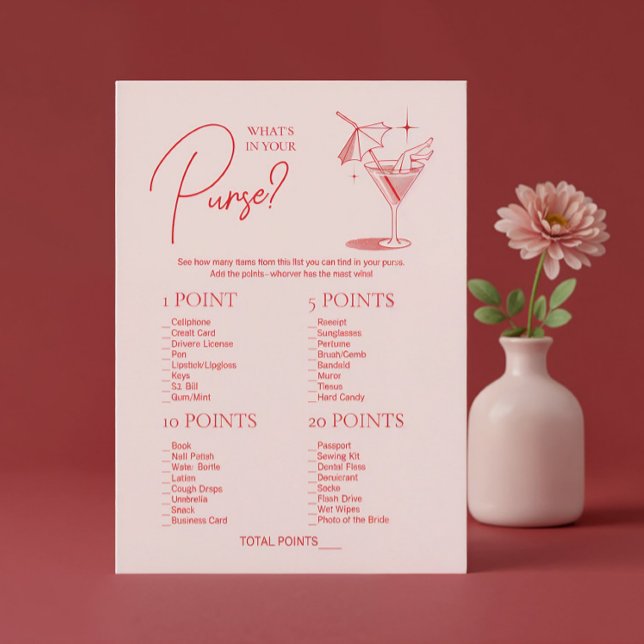 Invitación Cocktail Retro de Soltera ¿Qué Hay en Tu Bolso? (Subido por el creador)
