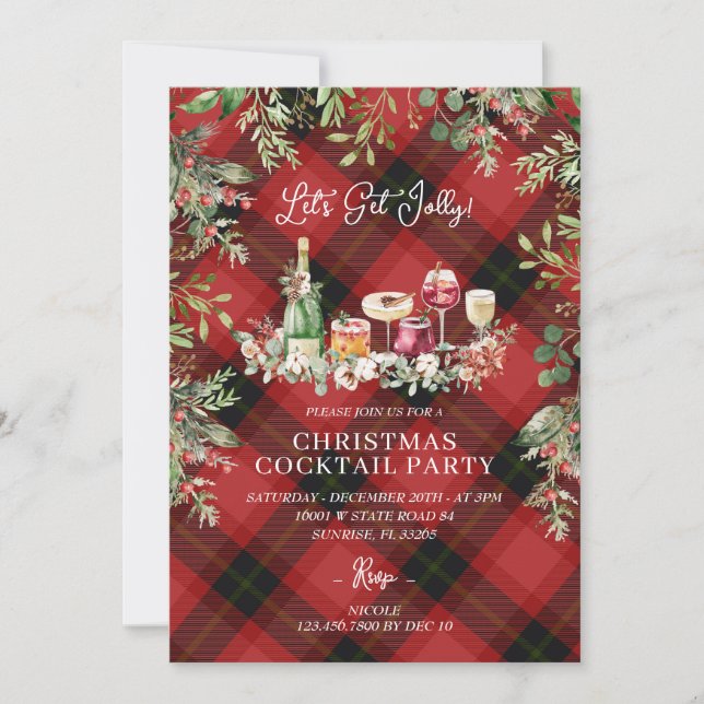 Invitación Cocktails de Navidades de la Red Plaid vamos a rec (Anverso)