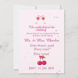 Invitación Cocktails Divertidos y Adorables para la Cena de E