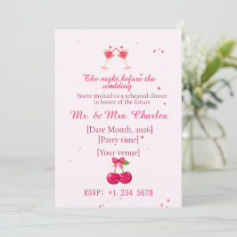 Invitación Cocktails Divertidos y Adorables para la Cena de E