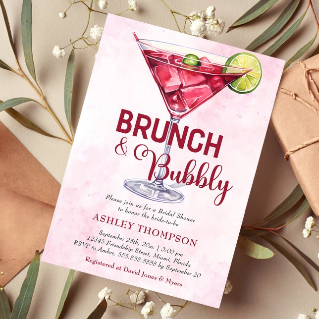 Invitación Cocktails Ducha Brunch & Bubbly Bridal (Subido por el creador)
