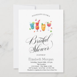 Invitación Cocktails Fruits Bridal Shower