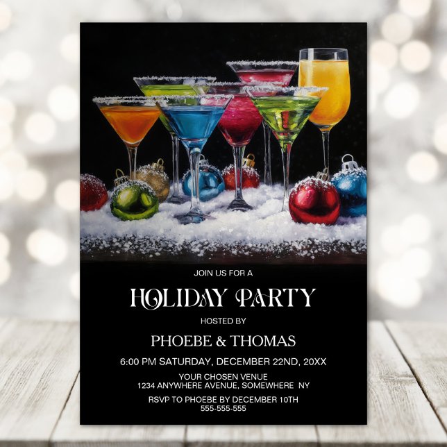 Invitación Cocktails Holiday Party (Subido por el creador)