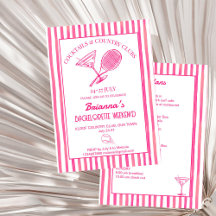 Cocktails y clubes de campo tenis Bachelorette