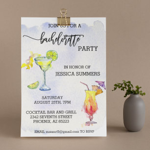 Invitación Coco acuático de Bachelorette Party