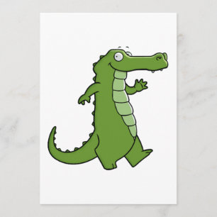 Invitación Cocodrilo posterior