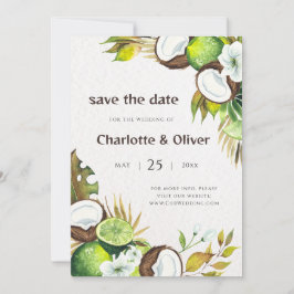 Invitación Coconut lime guardar la fecha